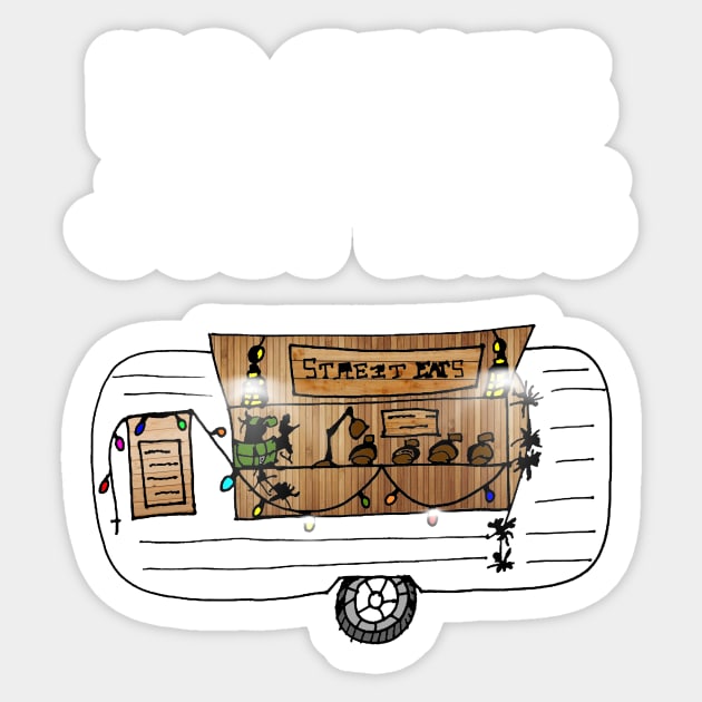 Cute Food Truck with Funny Slogan Sticker by Artstastic